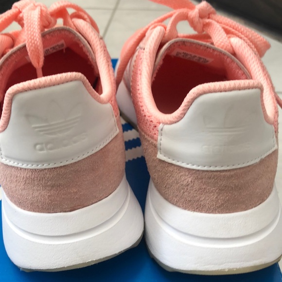 Adidas Originals Flashrunner Womens Trainers Lace Up Shoes Peach - Picture 5 of 8